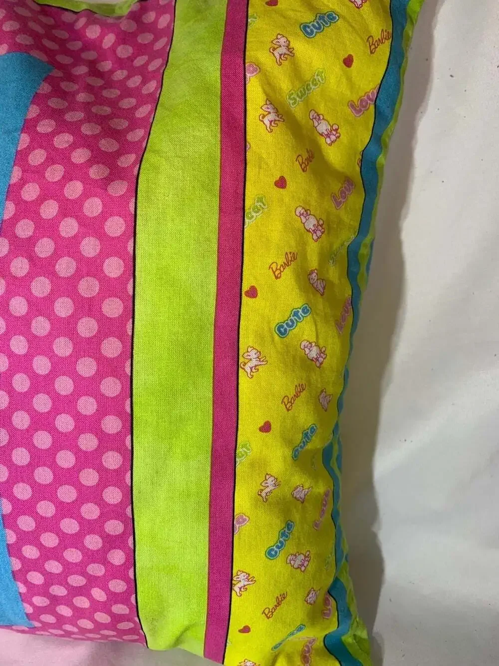 Vintage Barbie Pillow ( standard size) HTF rare ! Two sided